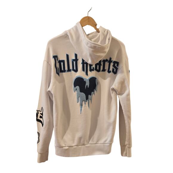 Rolling Loud Gold Hearts Hoodie Sweatshirt White Blue Mens Small Pockets Cotton - Picture 6 of 12